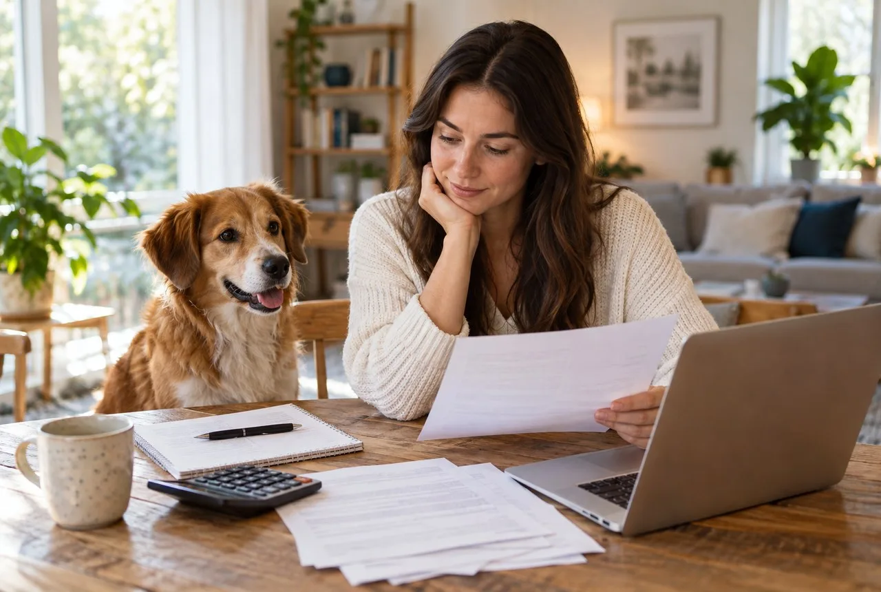 Pet owner comparing options for should i buy pet health insurance
